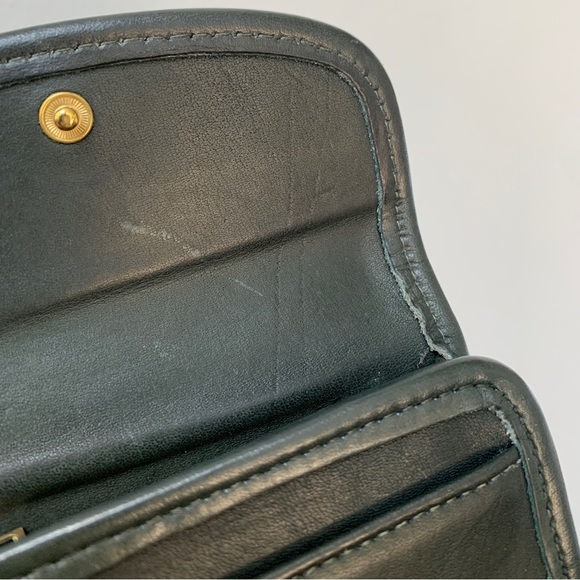 Forest Green Multifunction Purse (7219) Vintage Coach Leather Unisex Wallet - Picture 14 of 15